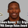 Ravens’ O.J. Brigance selected as PFWA 2014 George Halas Award winner 2014 George Halas Award Winner